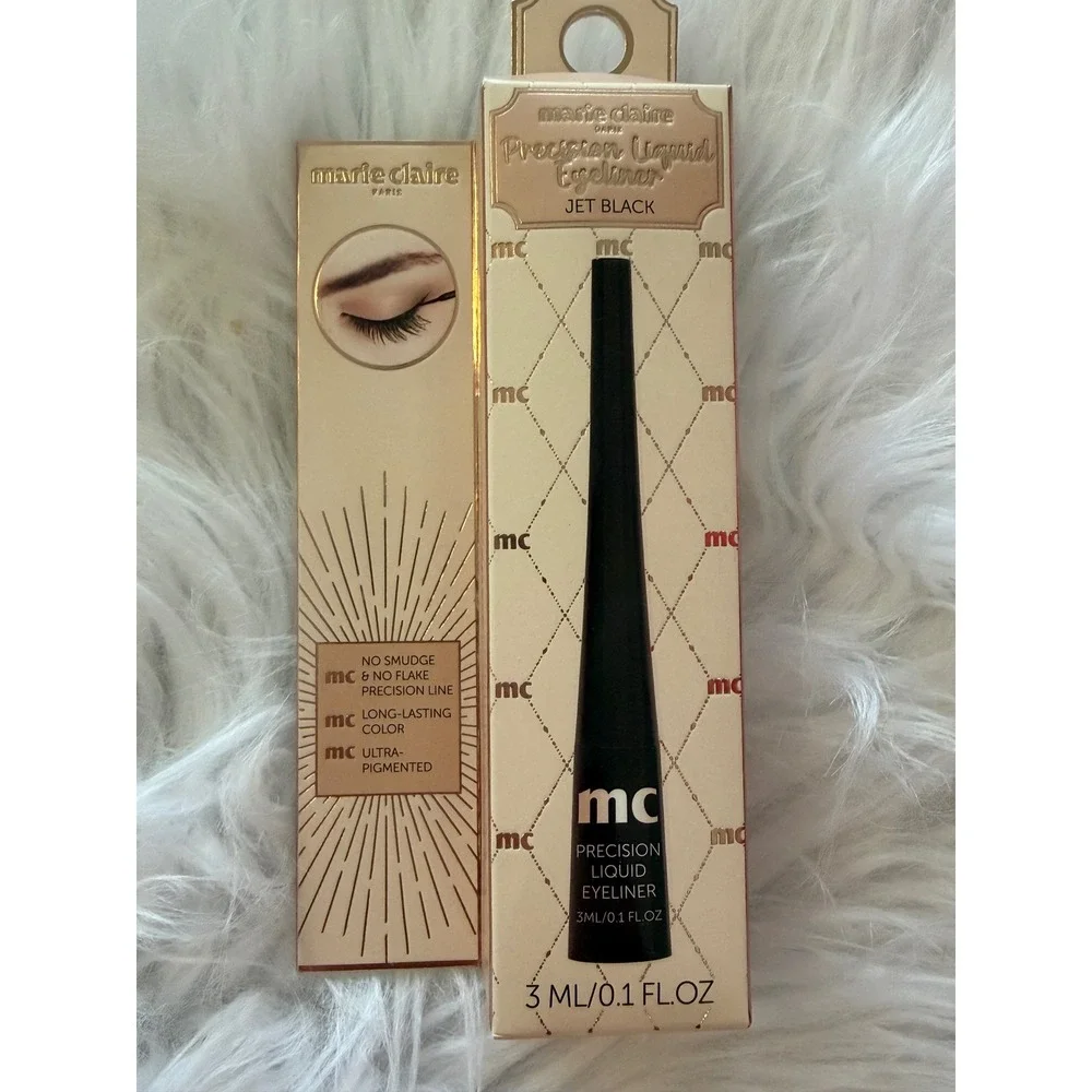 Marie Claire Paris Precision Liquid Eyeliner Jet Black Ultra Pigmented 3ml NEW